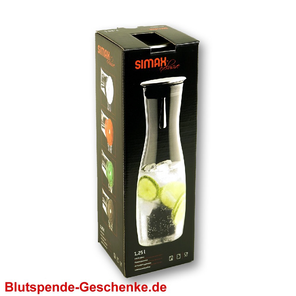 Blutspendegeschenk Glaskaraffe