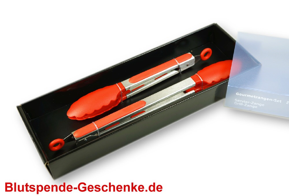 Blutspendegeschenk Küchenzangen-Set