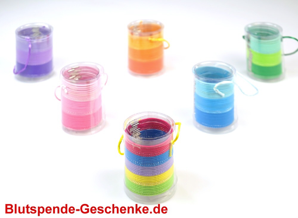 Blutspendegeschenk Farbige Haargummis