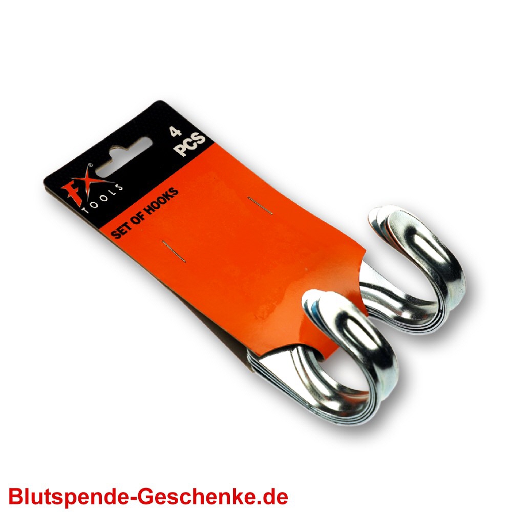 Blutspendegeschenk 4er Kleiderhakenset