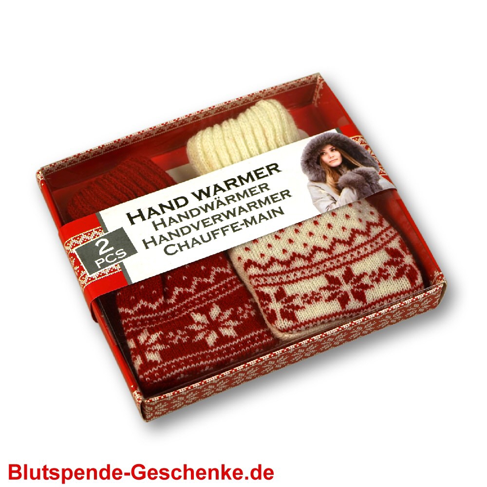 Blutspendegeschenk Handwärmer