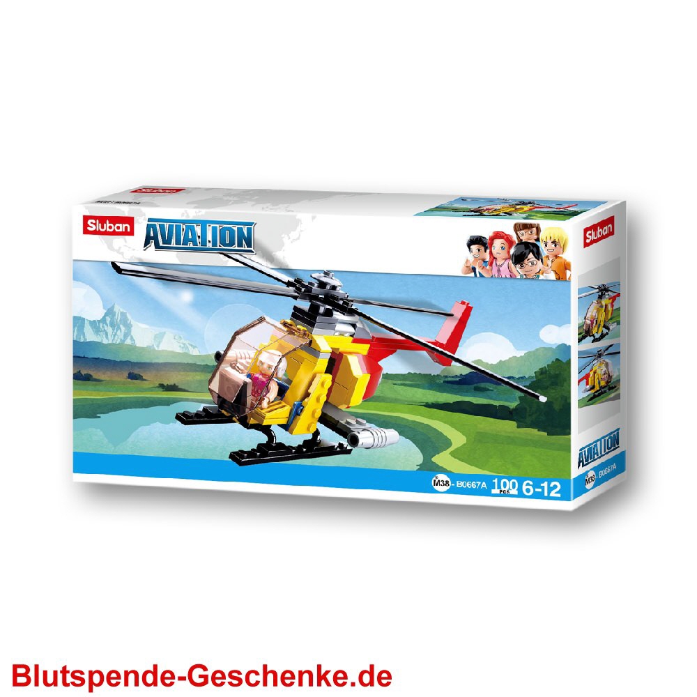 Blutspendegeschenk Helikopter
