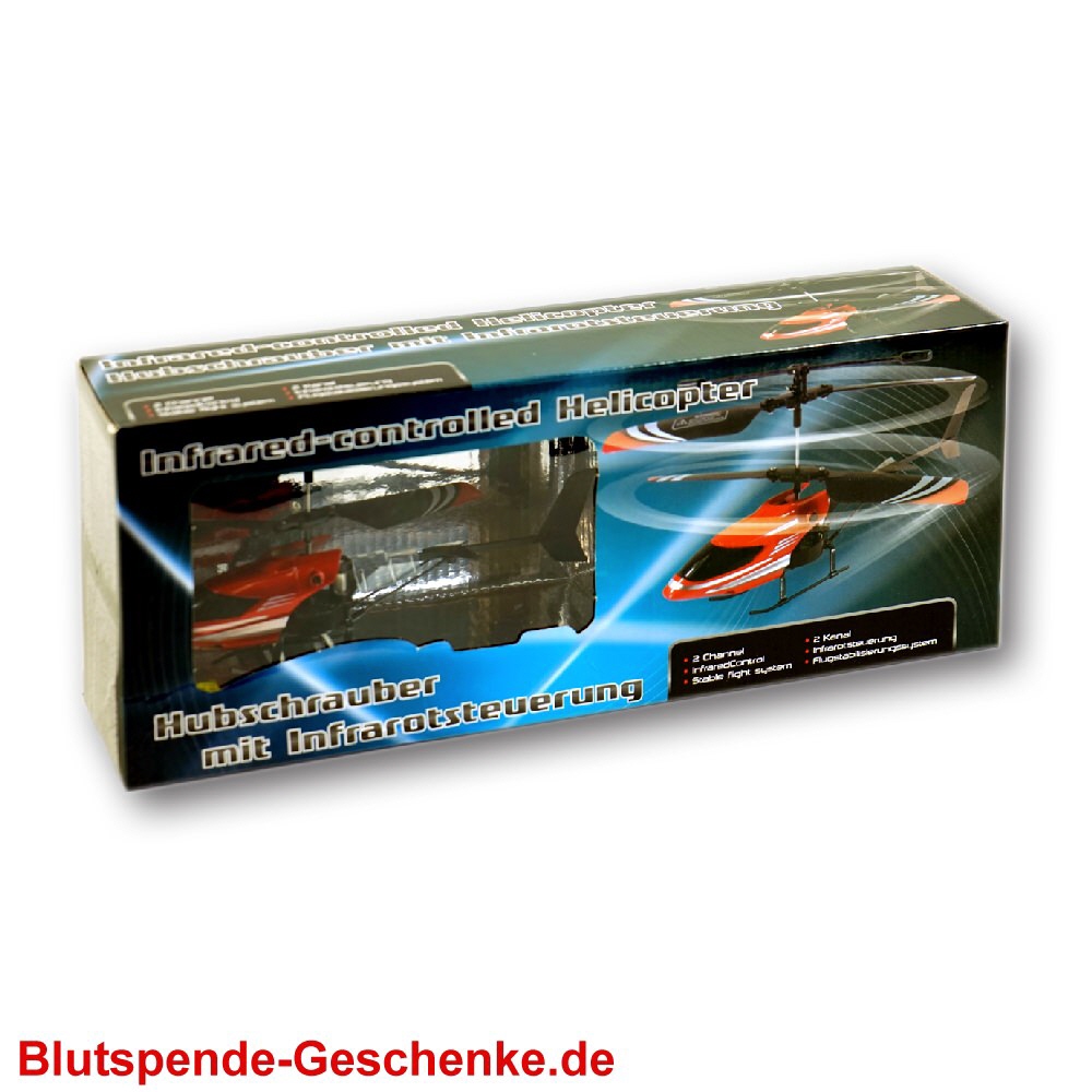 Blutspendegeschenk Helikopter mit Fernsteuerung
