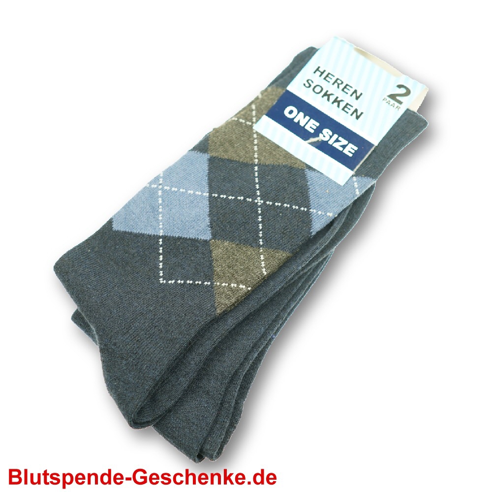 Blutspendegeschenk Herrensocken blau