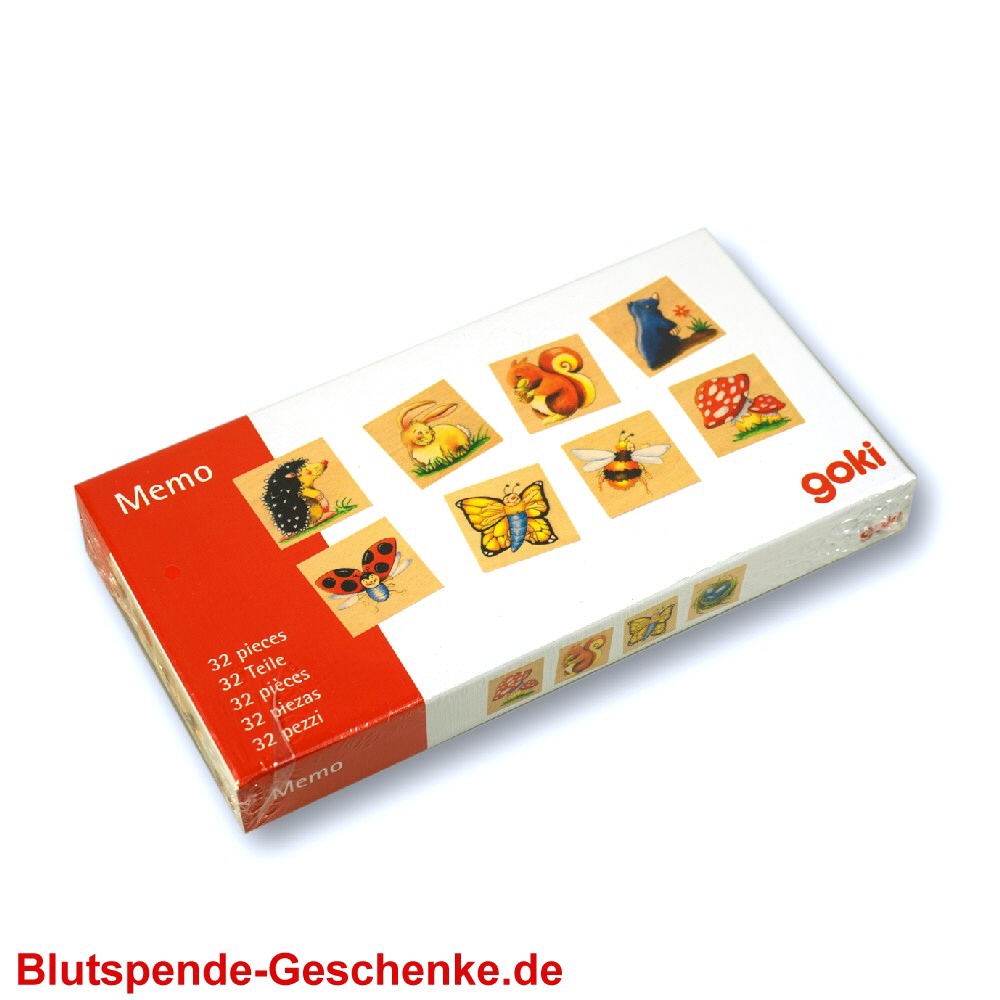 Blutspendegeschenk Holz-Memospiel