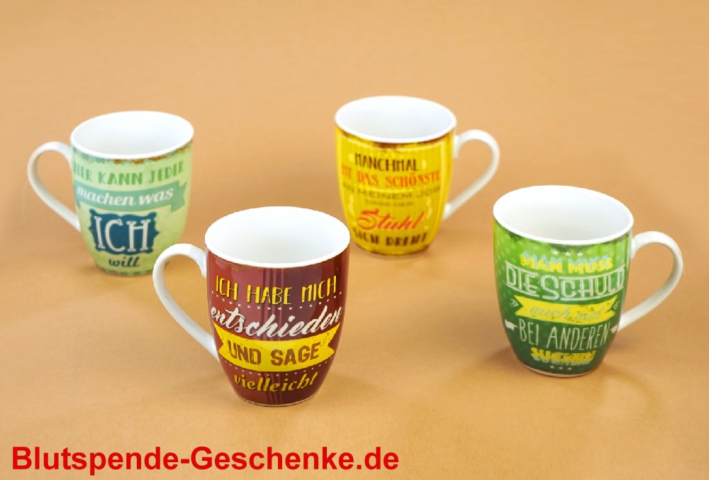 Blutspendegeschenk Kaffeebecher Bürosprüche