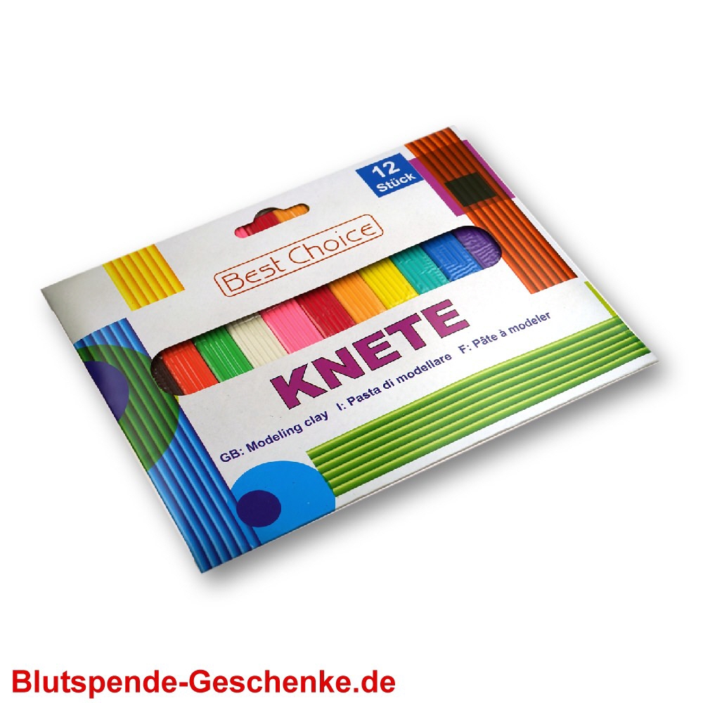 Blutspendegeschenk Knete in 12 Farben