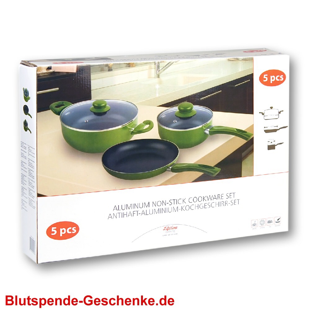Blutspendegeschenk Kochgeschirr 5er-Set