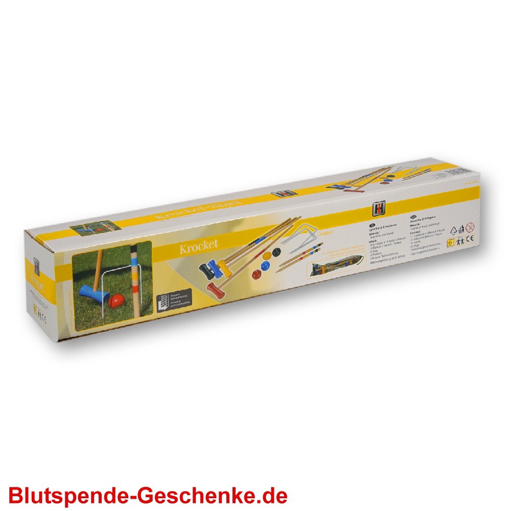 Blutspendegeschenk Krocket-Spiel