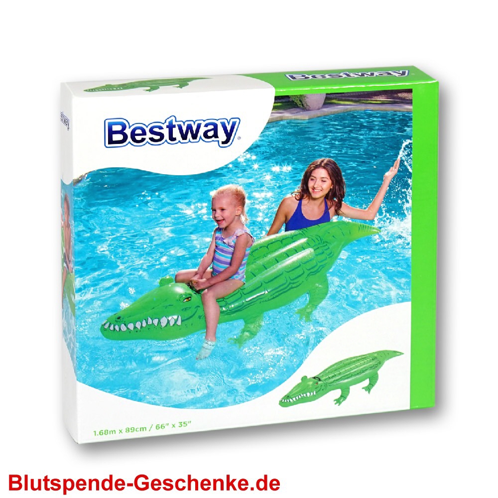 Blutspendegeschenk Krokodil zum Aufblasen