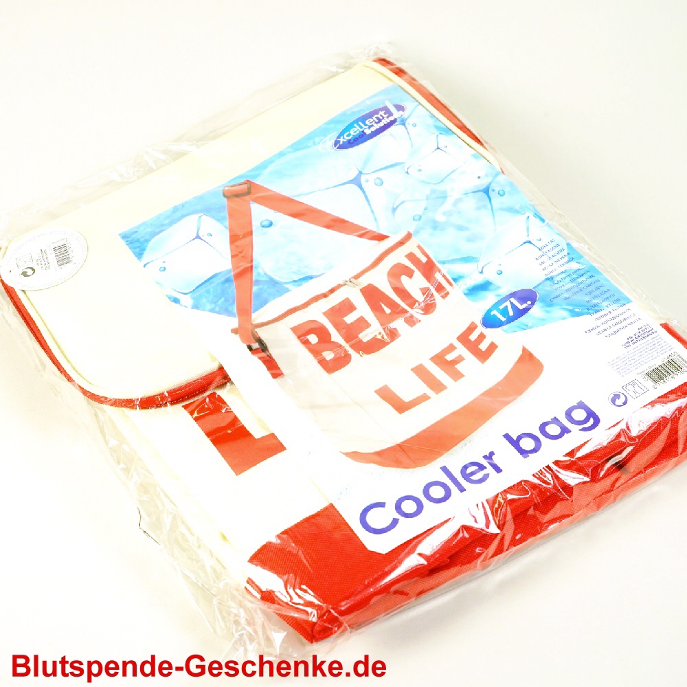 Blutspendegeschenk Kühltasche rot