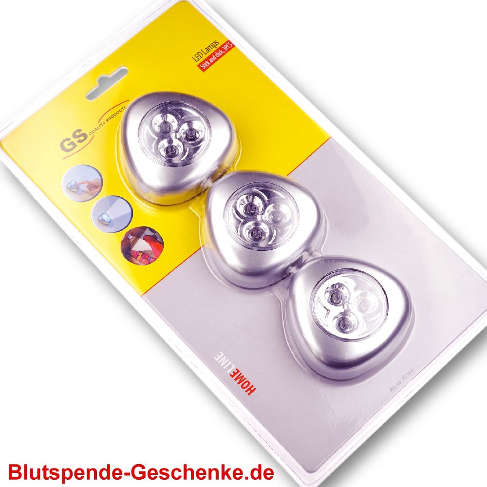 Blutspendegeschenk LED-Leuchten-Set 3er