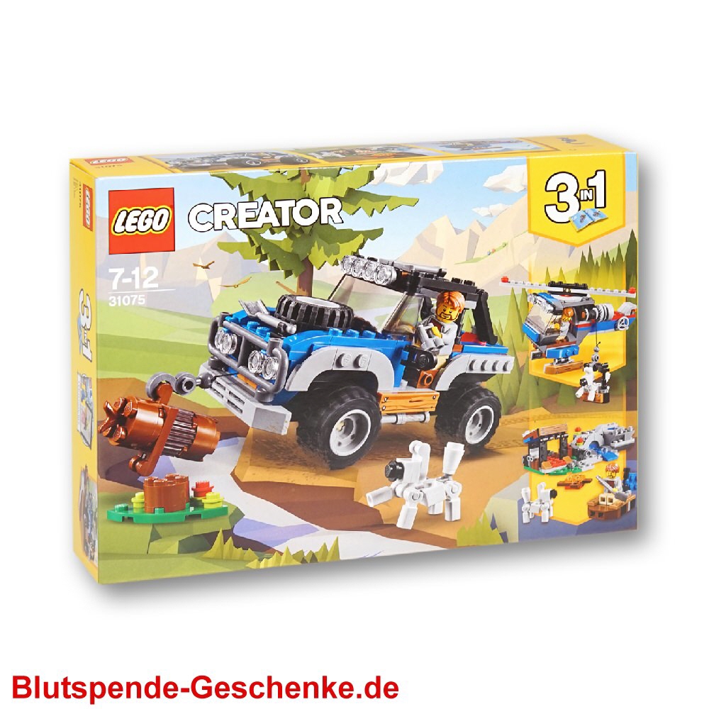 Blutspendegeschenk LEGO Geländewagen