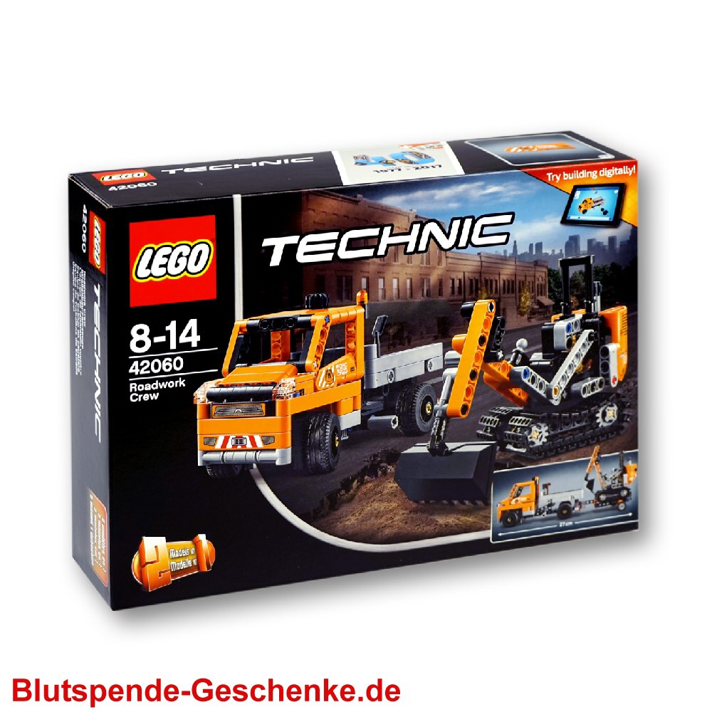 Blutspendegeschenk Lego Technik Strassenbau