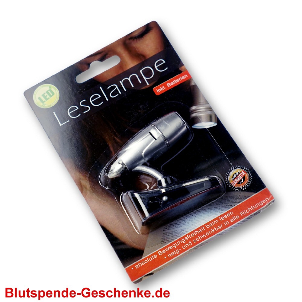Blutspendegeschenk Leselampe