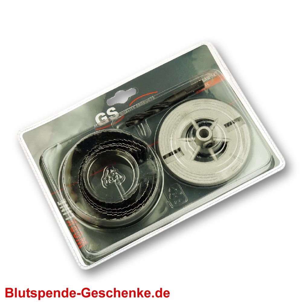 Blutspendegeschenk Lochsägen-Satz