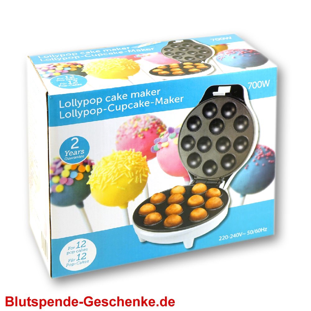 Blutspendegeschenk Cupcake und Lolly-Maker