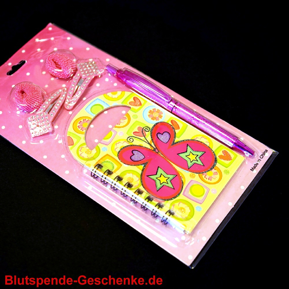 Blutspendegeschenk Schreibset für Mädchen