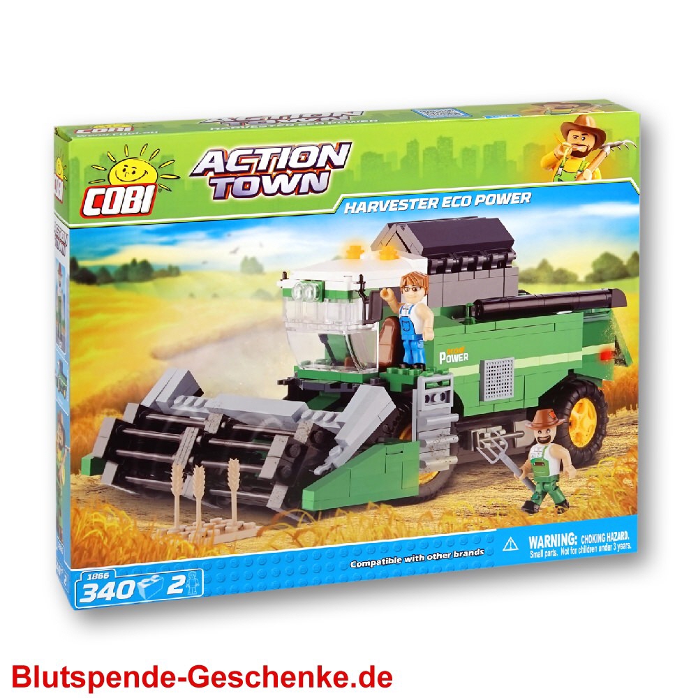 Blutspendegeschenk Mähdrescher