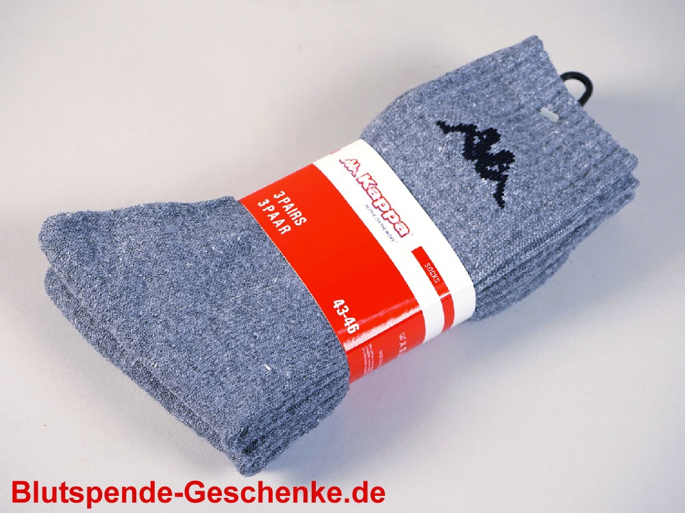 Blutspendegeschenk 3er-Set Männersocken