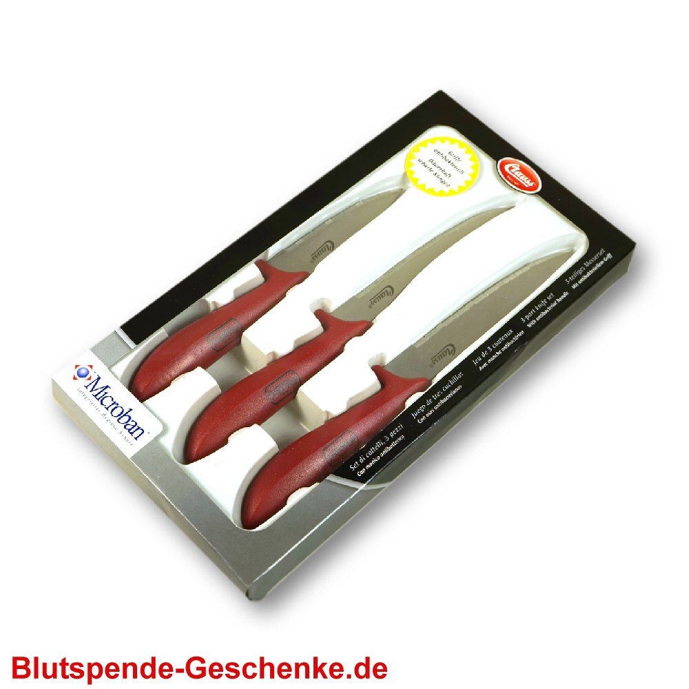Blutspendegeschenk 3er-Messerset