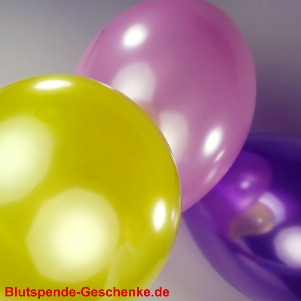 Blutspendegeschenk Metallic-Luftballons