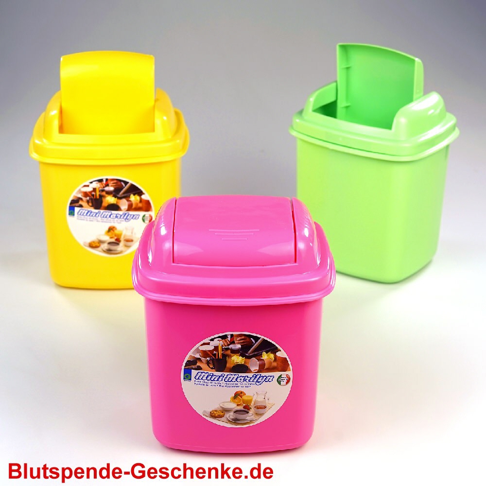 Blutspendegeschenk Kunststoff-Abfalleimer
