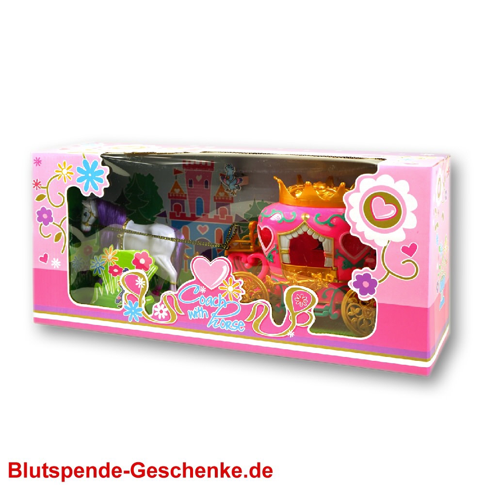 Blutspendegeschenk Spielzeug-Pferdekutsche