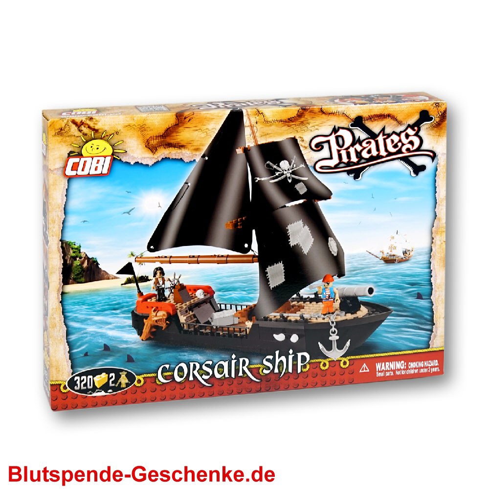 Blutspendegeschenk Piratenschiff