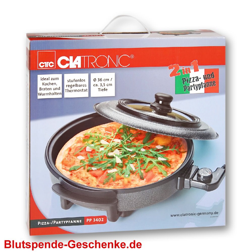Blutspendegeschenk Pizza-Party-Pfanne