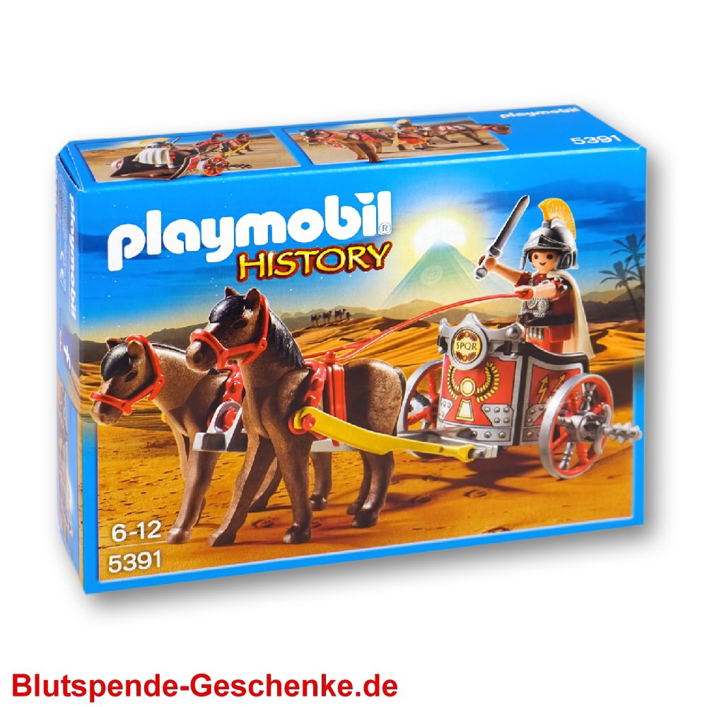 Blutspendegeschenk Playmobil Streitwagen