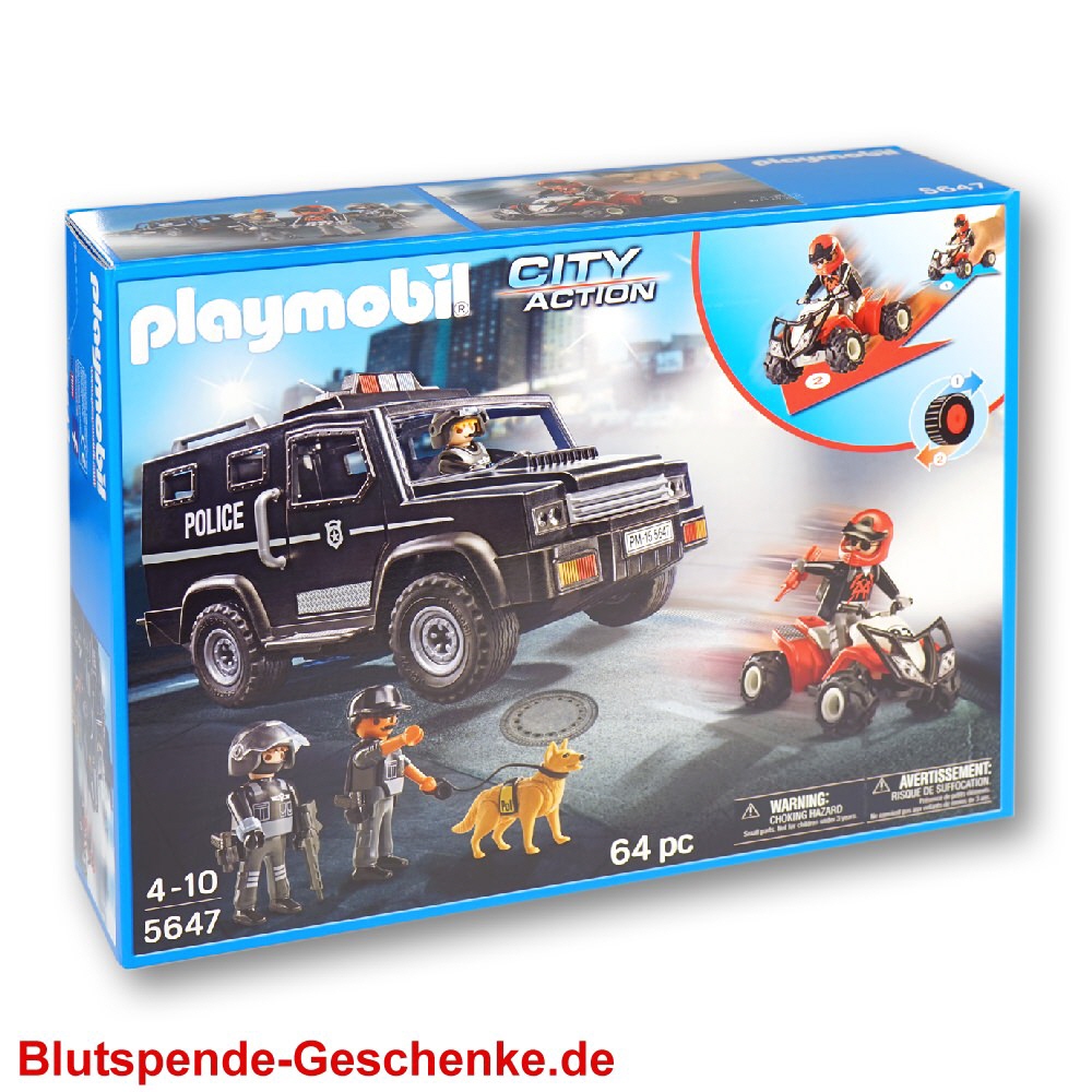 Blutspendegeschenk Playmobil Spezialeinheit