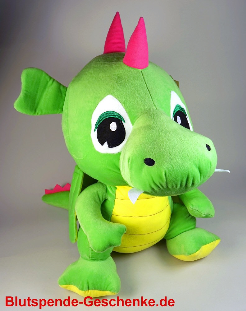 Blutspendegeschenk Plüschdrache 70 cm