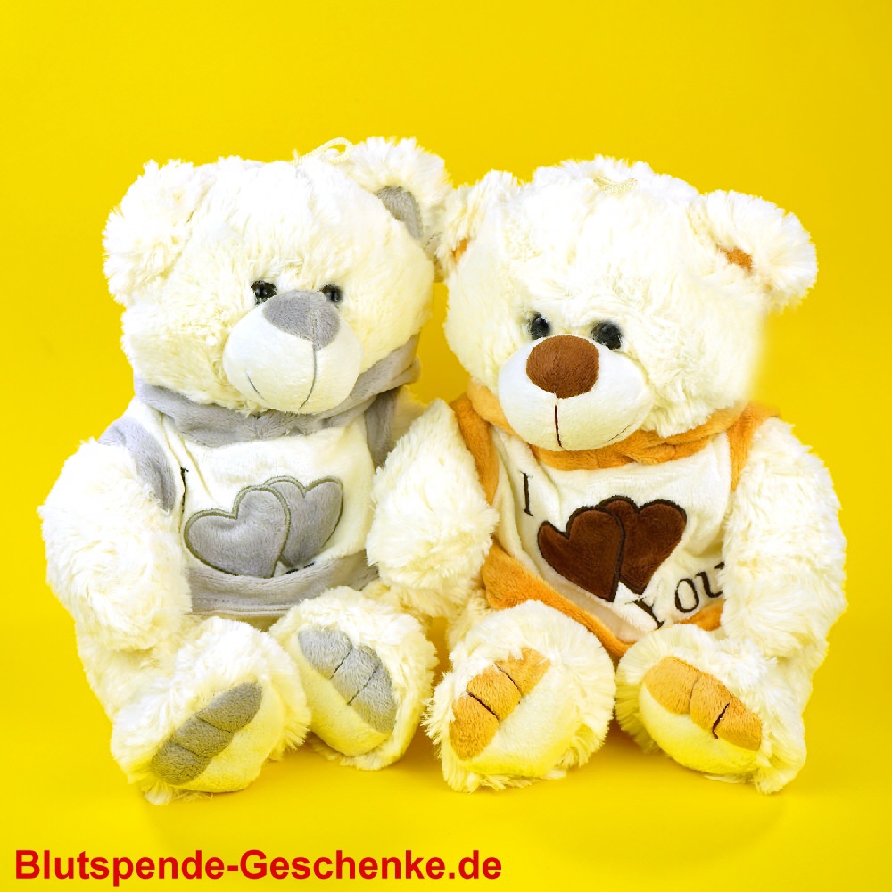 Blutspendegeschenk Plüschbär mit Shirt