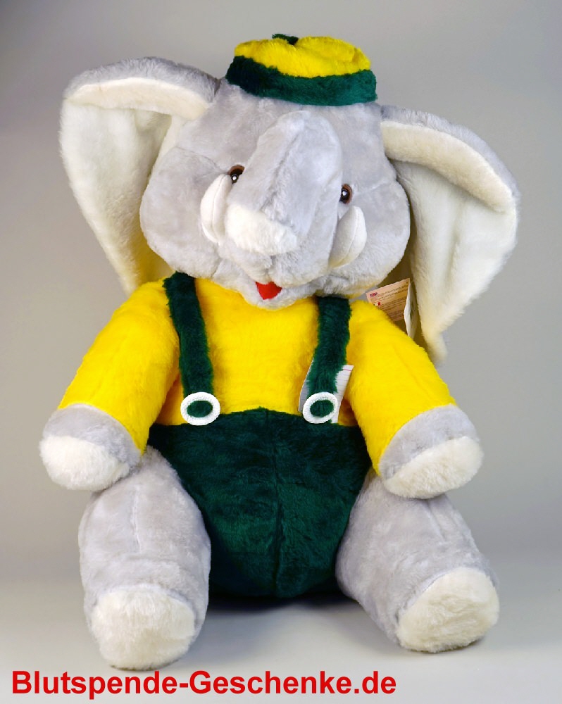 Blutspendegeschenk Plüsch-Elefant 60 cm