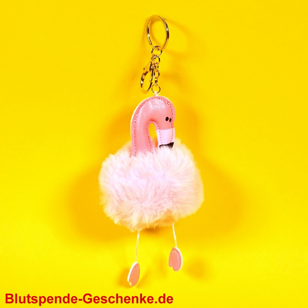 Blutspendegeschenk Plüsch-Flamingo-Anhänger