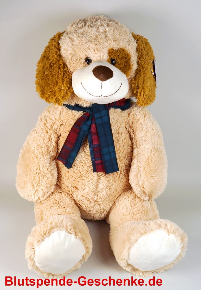 Blutspendegeschenk Plüschhund 80 cm