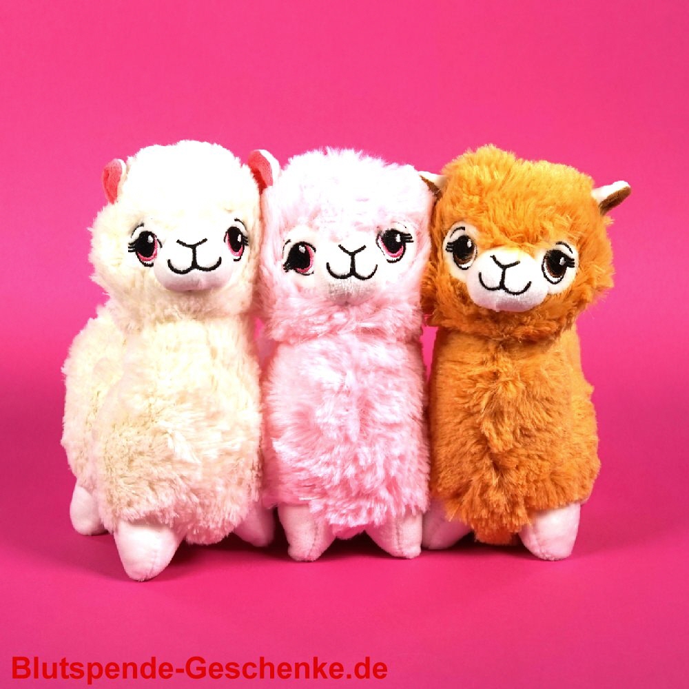 Blutspendegeschenk Plüsch-Lama 20 cm