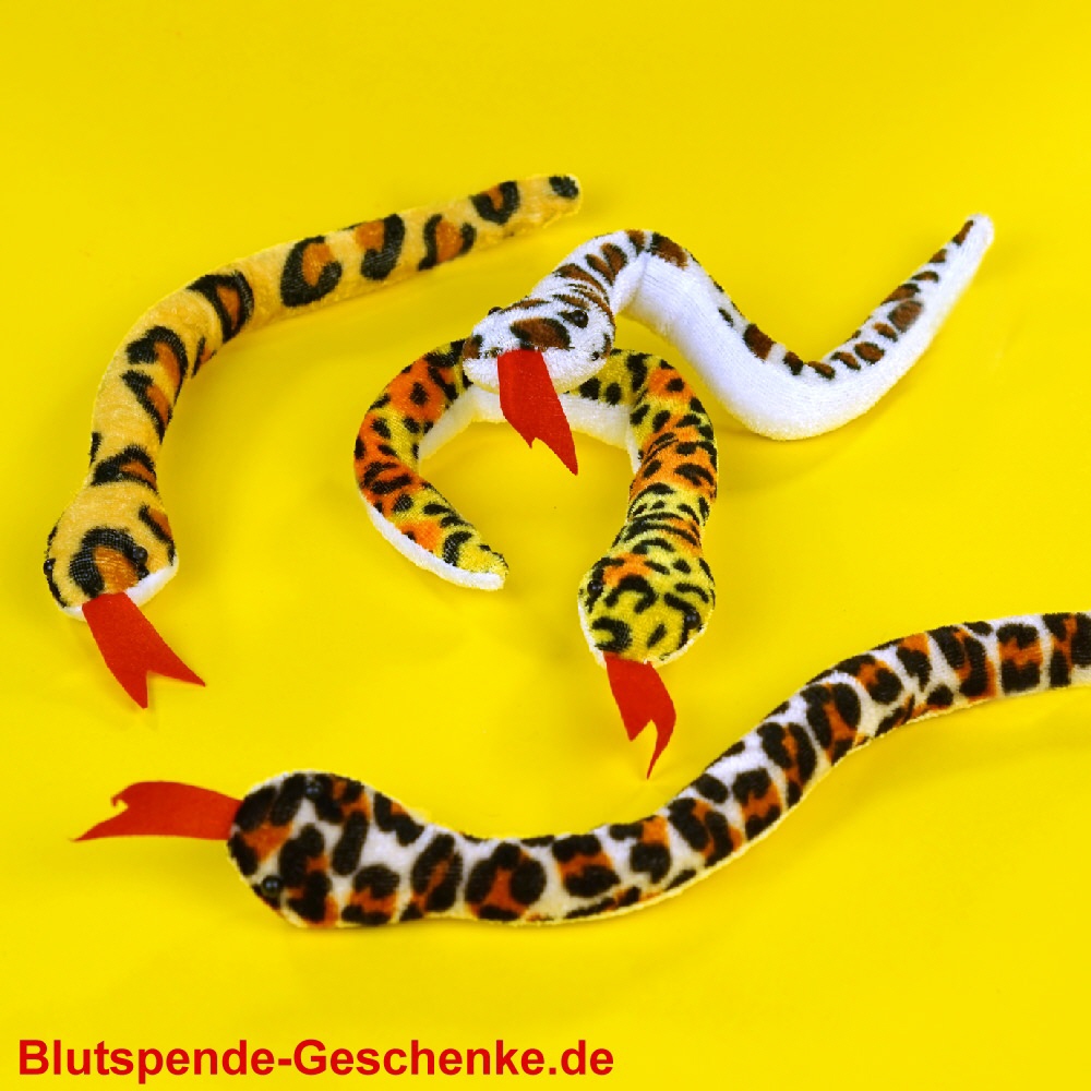 Blutspendegeschenk Plüsch-Schlangen 25 cm