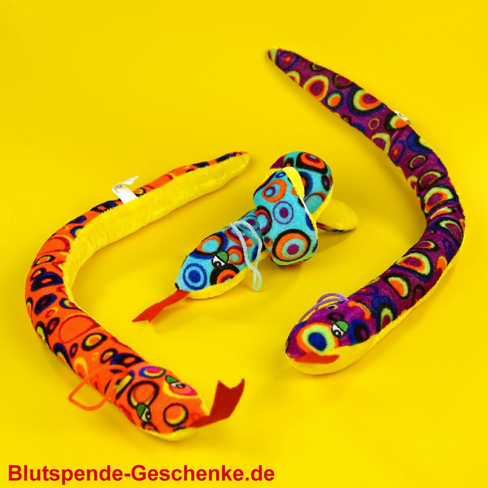 Blutspendegeschenk Schlange aus Plüsch 54 cm