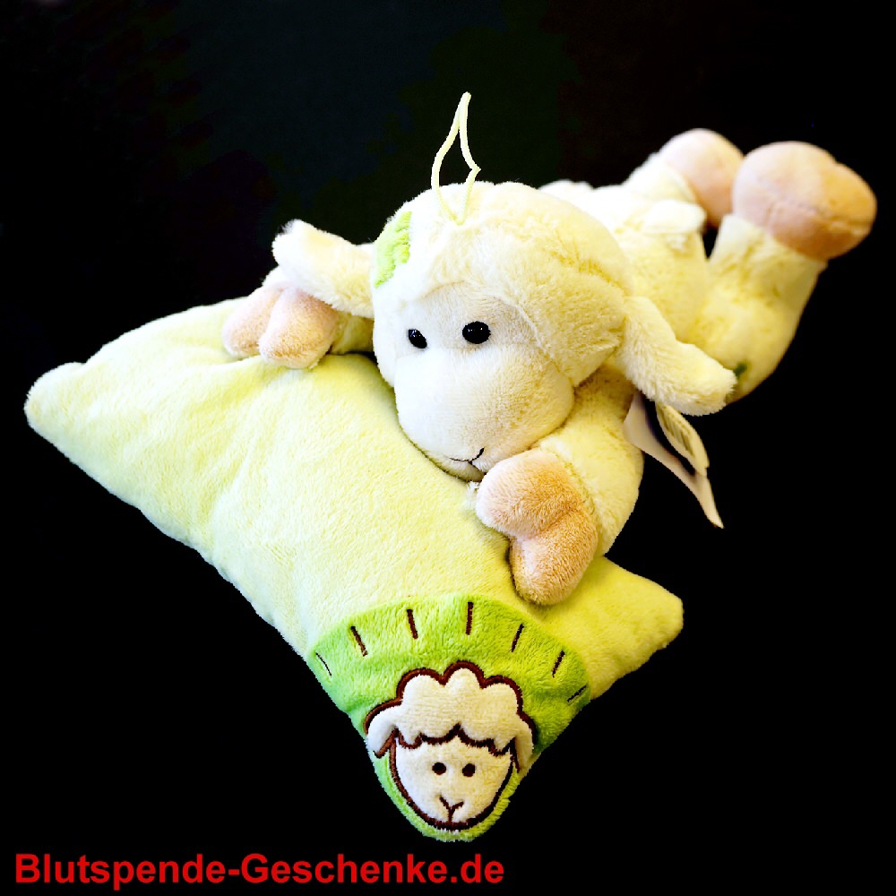 Blutspendegeschenk Liegendes Schaf aus Plüsch