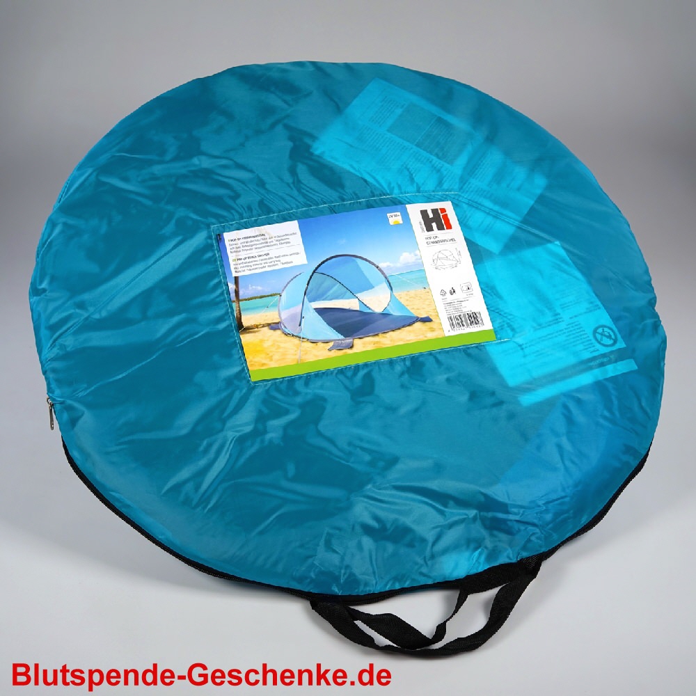 Blutspendegeschenk Popup-Strandmuschel