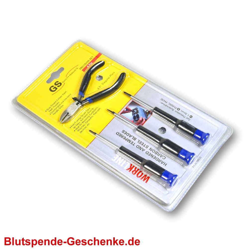 Blutspendegeschenk Set Präzisionswerkzeuge