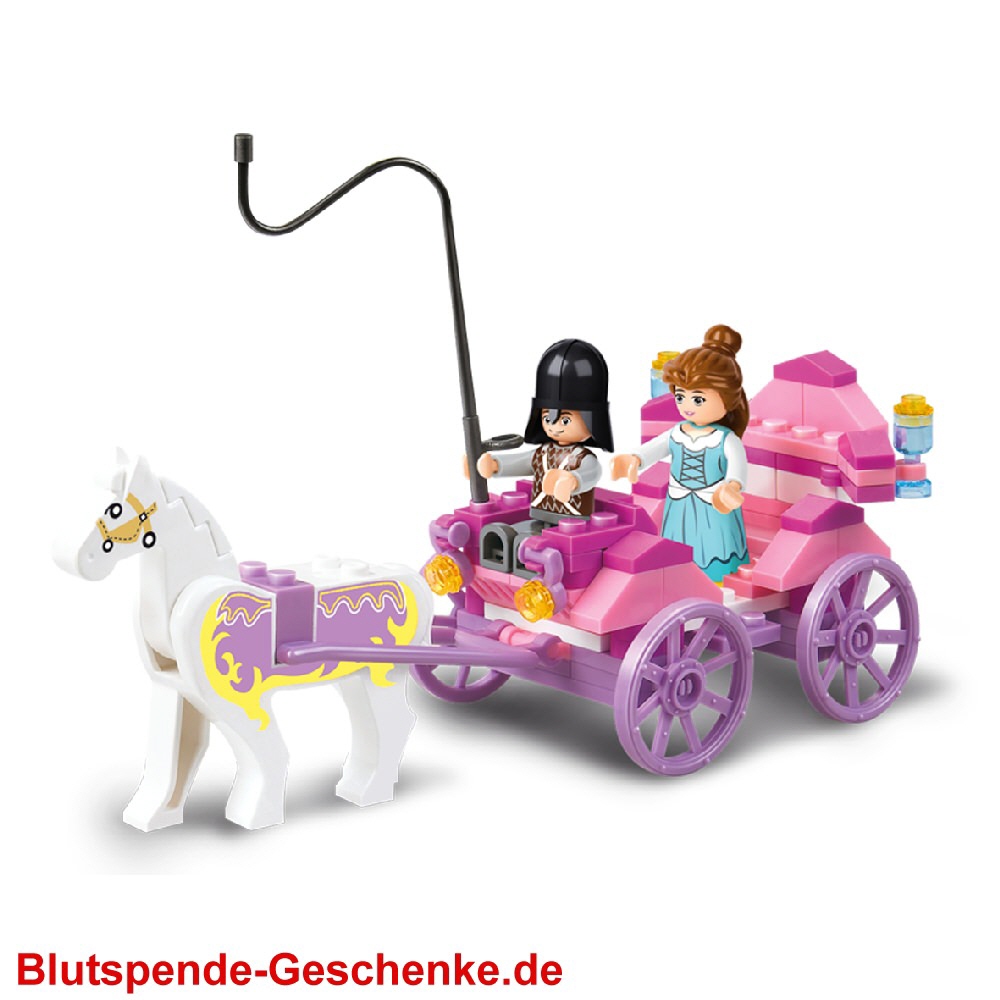 Blutspendegeschenk Steckbaustein-Kutsche