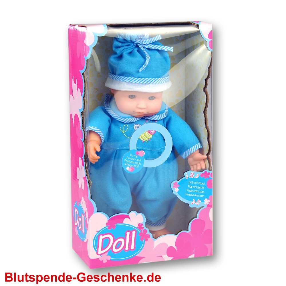 Blutspendegeschenk Baby-Puppe stehend
