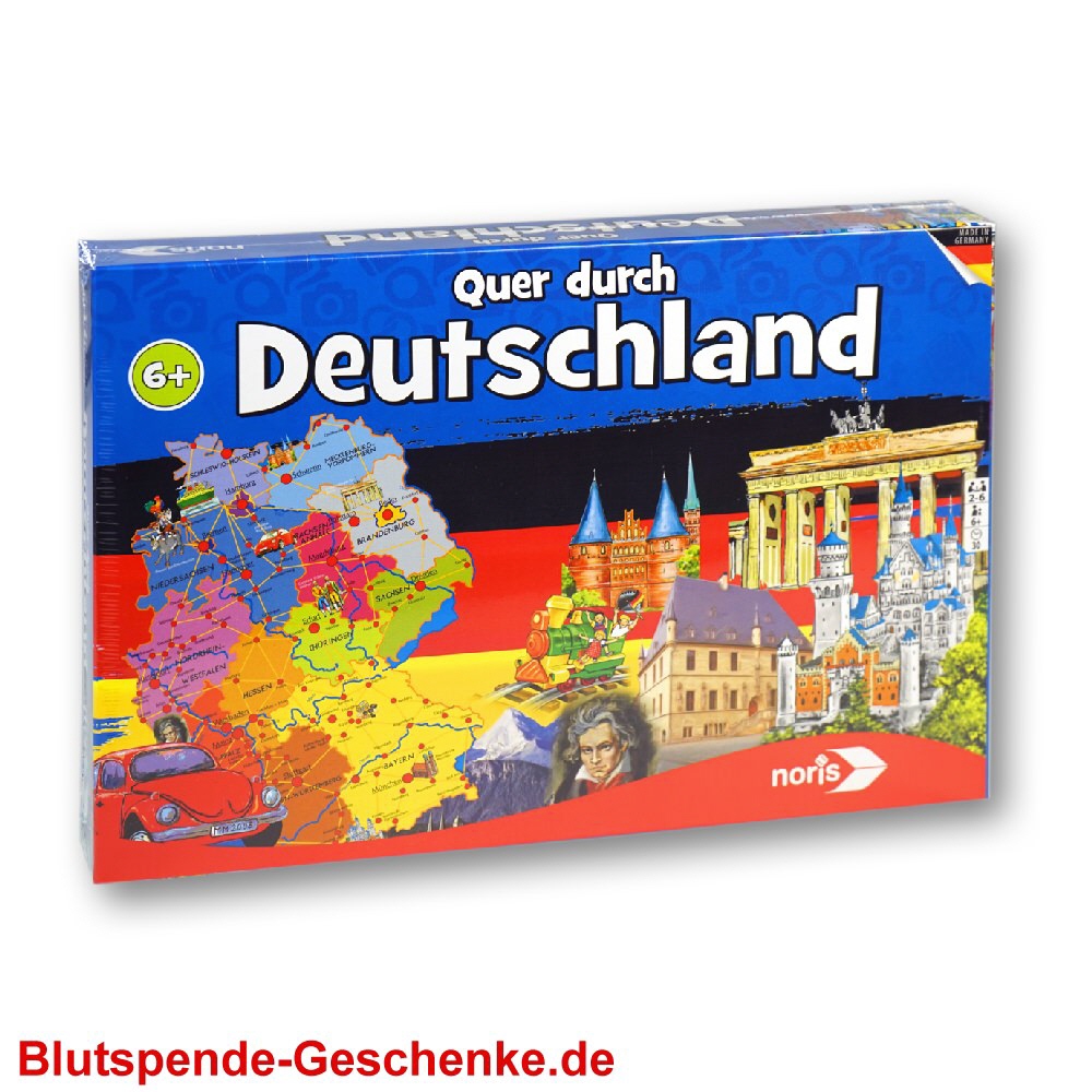 Blutspendegeschenk Quer durch Deutschland Spiel