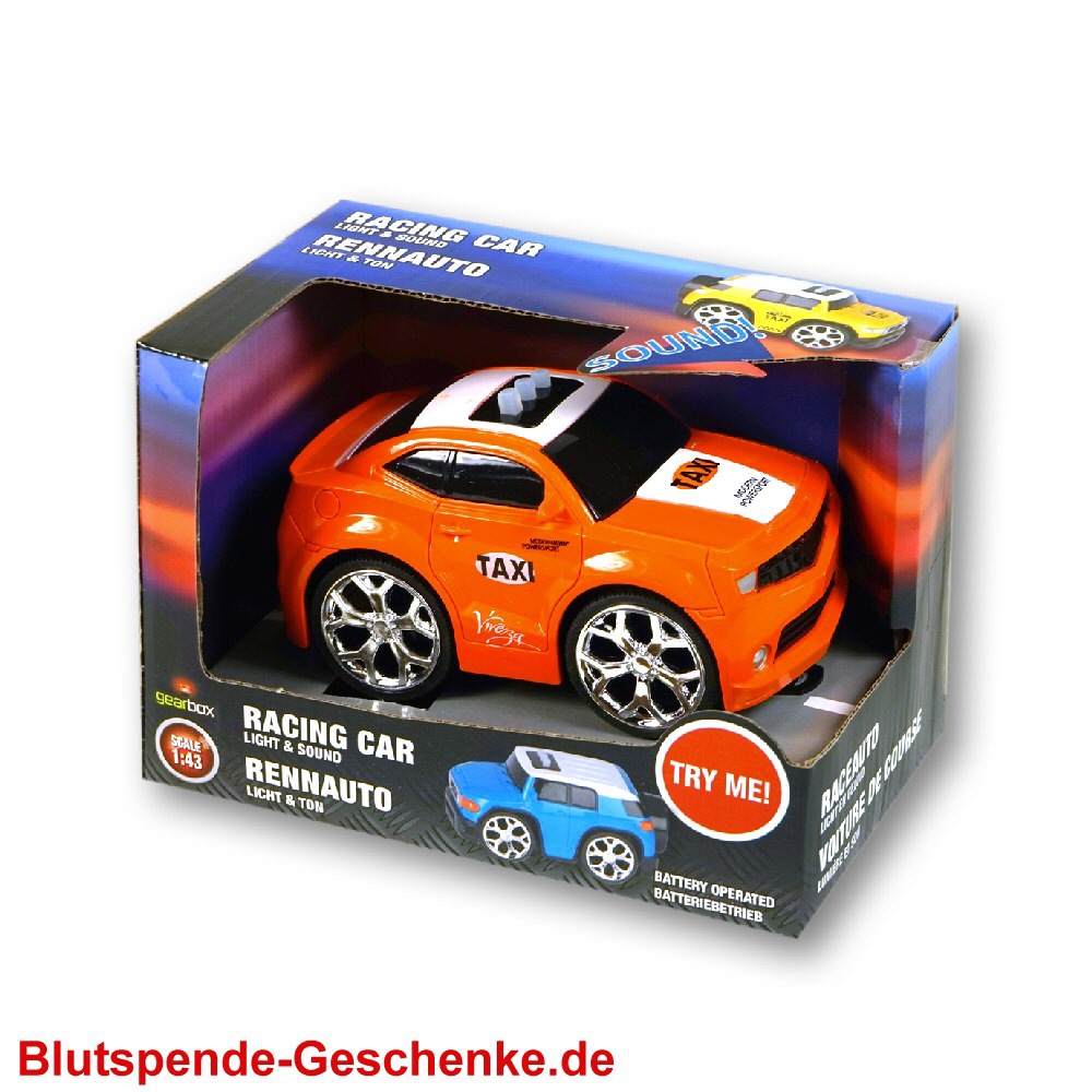 Blutspendegeschenk Racing Car