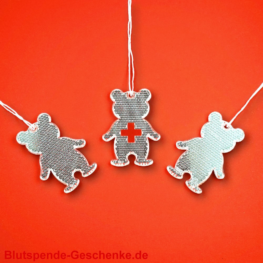 Blutspendegeschenk Reflektor Bär