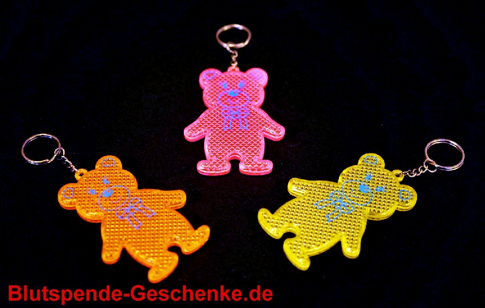 Blutspendegeschenk Anhänger Reflektor-Bär