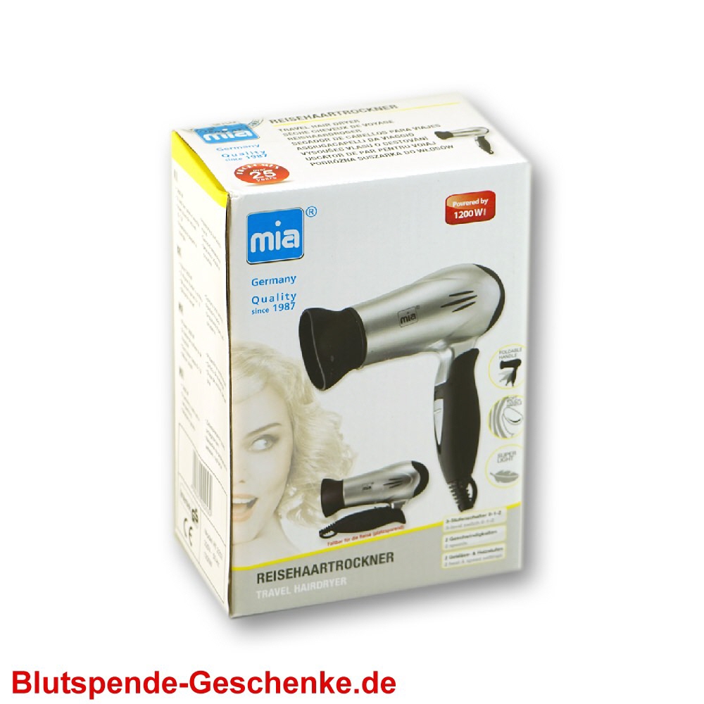 Blutspendegeschenk Reise-Föhn